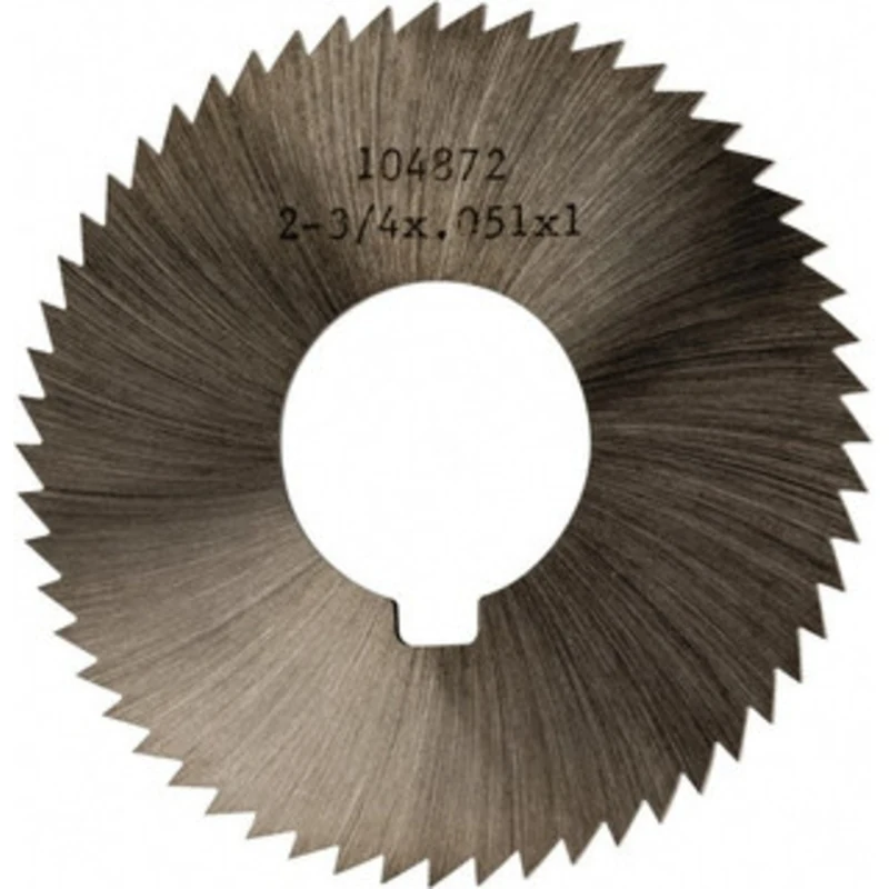 Made in USA 2-3/4 x 0.051, 1 Arbor, 56-Tooth High Speed Steel Slitting & Slotting Saw Uncoated, RH Cut, Straight Teet...